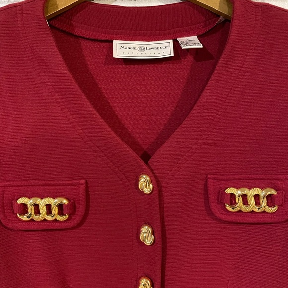 Red Vintage Maggie Lawrence Dress - Picture 2 of 4